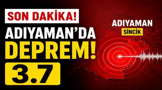 Adıyaman’da Deprem: Sincik 3,7 İle Sallandı