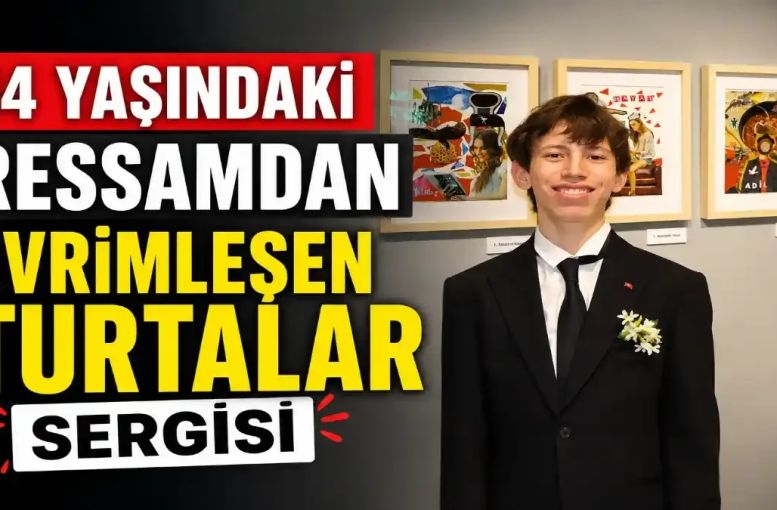 14 Yaşındaki Ressamdan Dikkat Çeken Sergi: “Evrimleşen Turtalar” Sanatseverlerle Buluştu