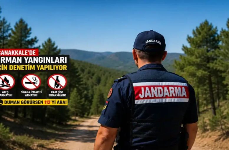 Çanakkale’de Orman Yangınlarına Karşı Jandarma Denetimi Artırıldı