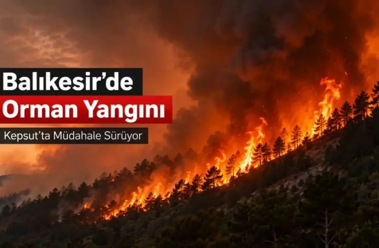Kepsut Sarıfakılar’da Orman Yangını: Havadan Ve Karadan Müdahale