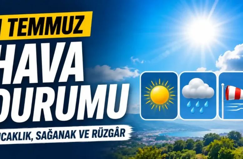 Meteoroloji 1 Temmuz İçin Açıkladı: Sıcak Hava Etkili Olacak, İki Bölgede Dikkat
