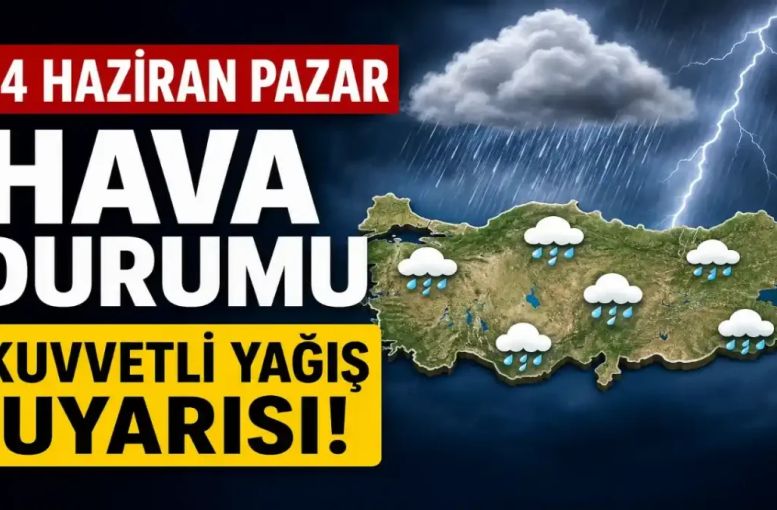 Meteoroloji Uyardı: Pazar Günü Çok Sayıda Bölgede Sağanak Etkili Olacak