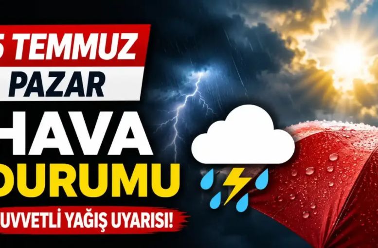 Pazar Günü Hava Nasıl Olacak? Sağanak, Dolu Ve Kuvvetli Rüzgâr Riski