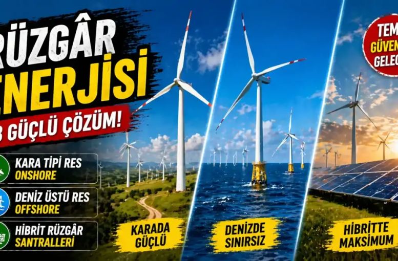 Rüzgâr Enerjisi Türleri: Kara, Deniz Ve Hibrit Santraller Nasıl Çalışır?
