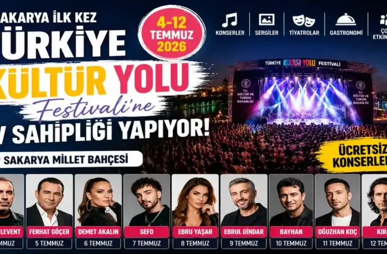 Sakarya İlk Kez Kültür Yolu Festivali’nde: Haluk Levent’ten Kıraç’a Dev Konser Programı