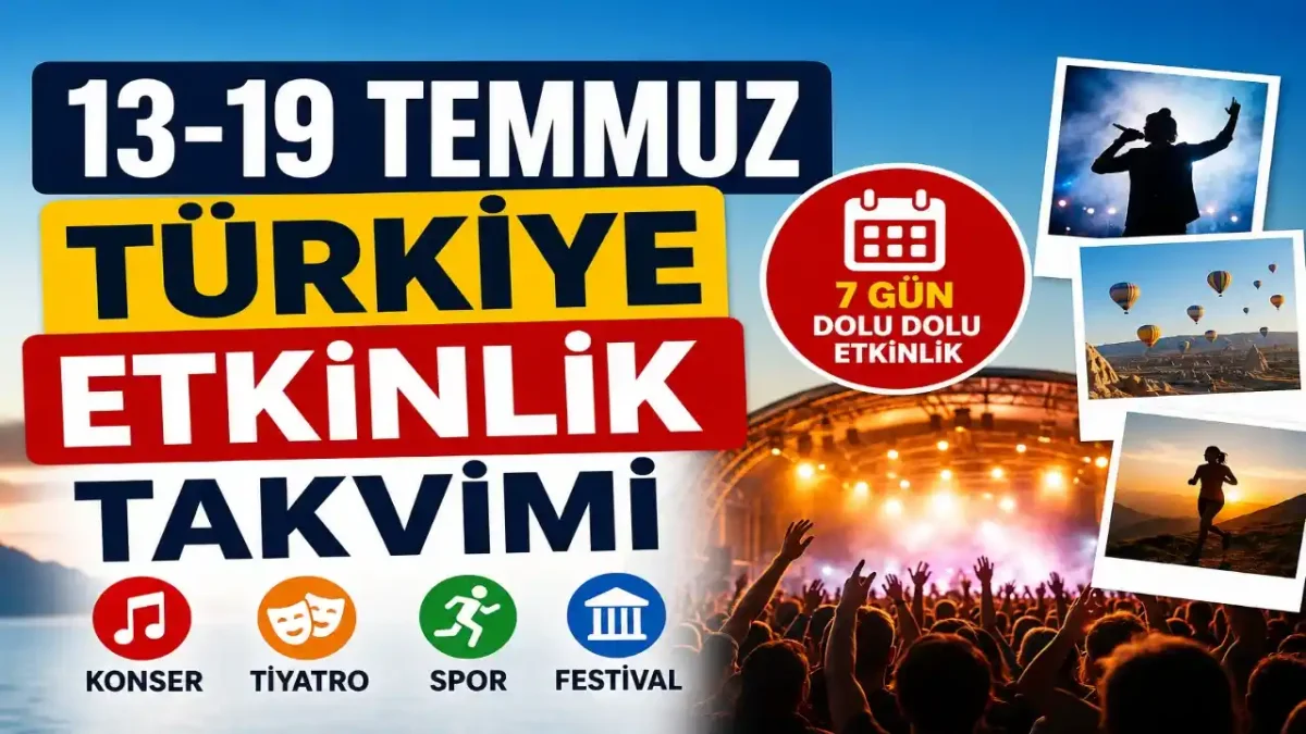 13-19 Temmuz 2026 Türkiye Etkinlik Takvimi: Van’dan İstanbul’a Festival, Konser Ve Spor Haftası