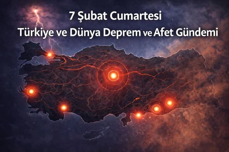 7 Şubat Cumartesi Türkiye VE Dünya Deprem ve Afet Gündemi