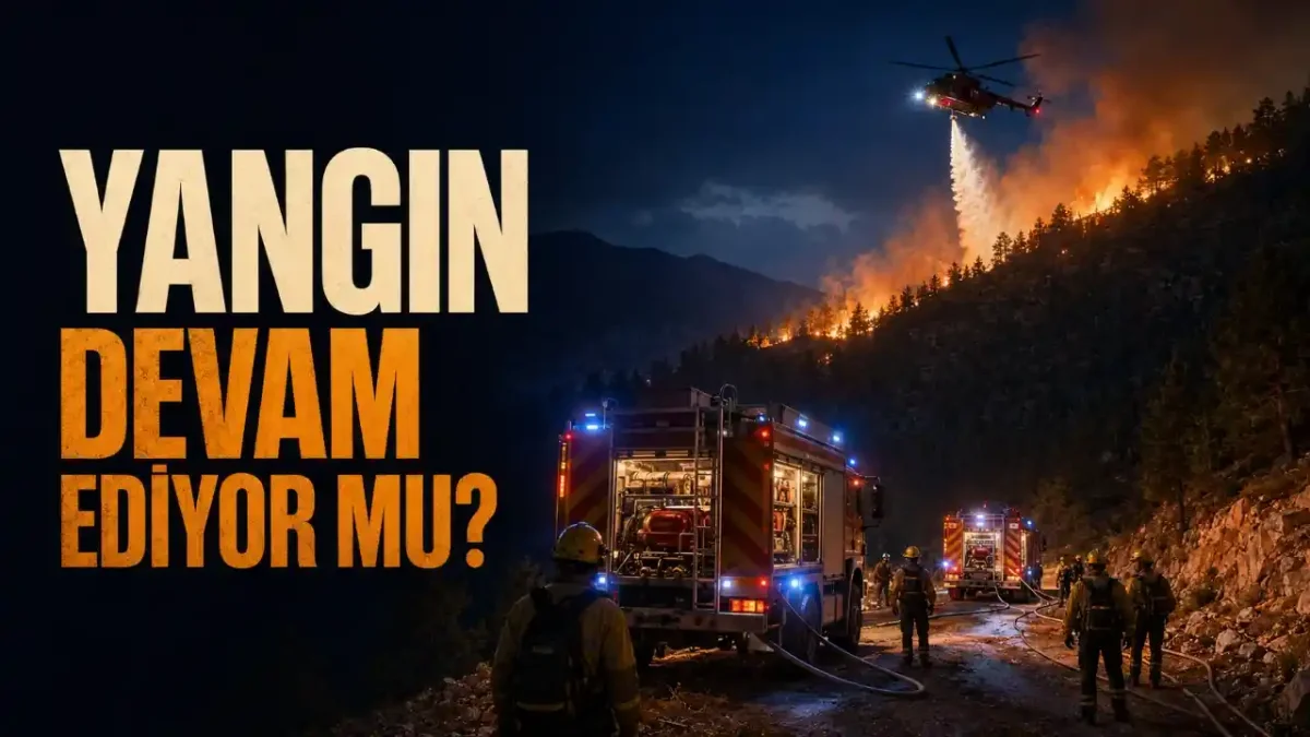 Akseki Orman Yangınında Son Durum: Müdahale Gece Boyunca Sürdü