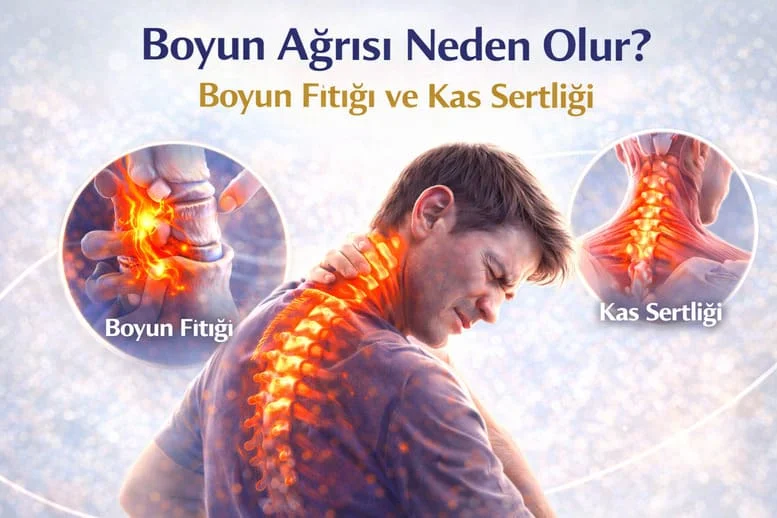 Boyun Ağrısı Neden Olur? Boyun Fıtığı, Kas Sertliği, Düzleşme ve Tehlikeli Belirtiler