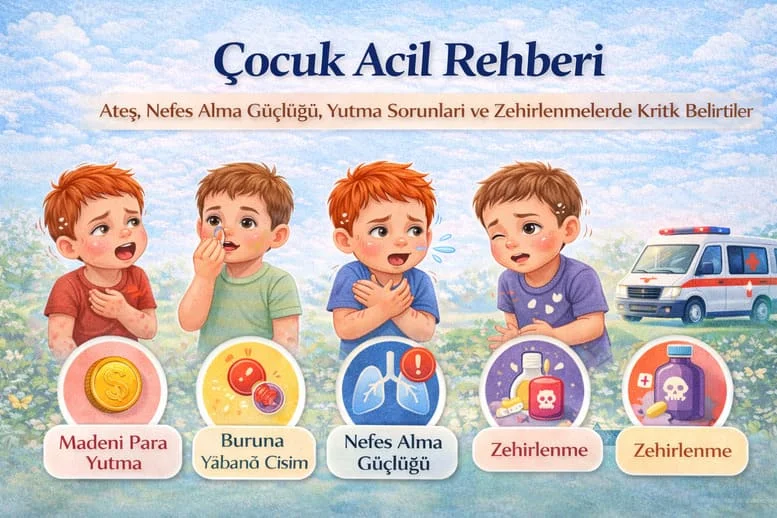 Çocuklarda Acil Durum Rehberi: Ateş, Nefes Darlığı, Yutma ve Zehirlenme Belirtileri