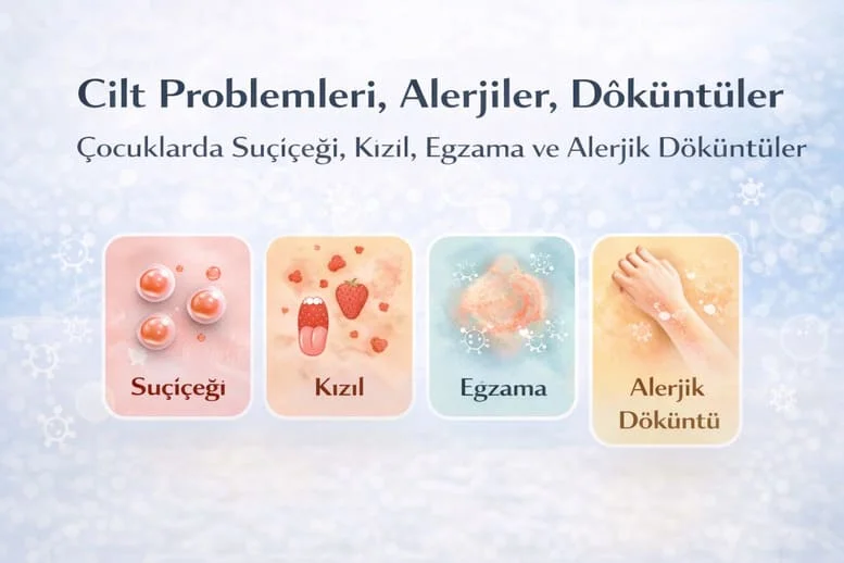 Çocuklarda Cilt Problemleri ve Döküntüler: Suçiçeği, Kızıl, Egzama ve Alerjik Reaksiyonlar