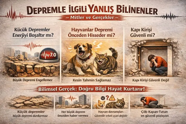 Depremle İlgili Yanlış Bilinenler: Mitler, Gerçekler ve Bilimsel Açıklamalar
