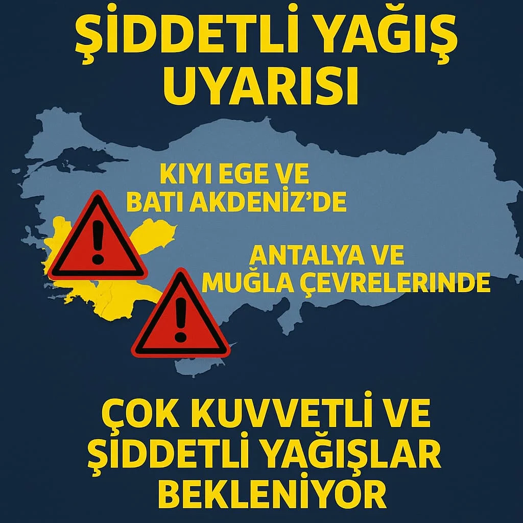 Ege Ve Akdeniz Alarmda: Şiddetli Yağışlar Uyarı Seviyesine Çıktı