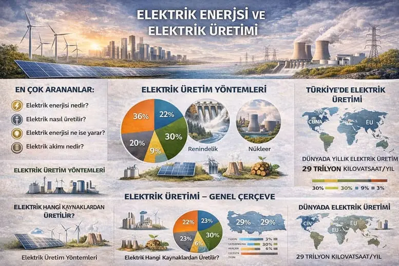 Elektrik Nasıl Üretilir? Türkiye ve Dünyada Elektrik Üretimi