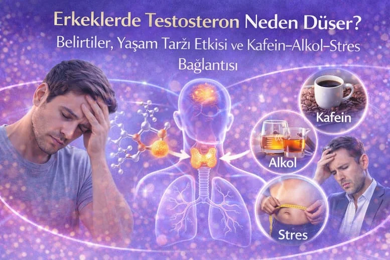 Erkeklerde Testosteron Neden Düşer? Belirtiler, Yaşam Tarzı Etkisi ve Kafein–Alkol–Stres Bağlantısı