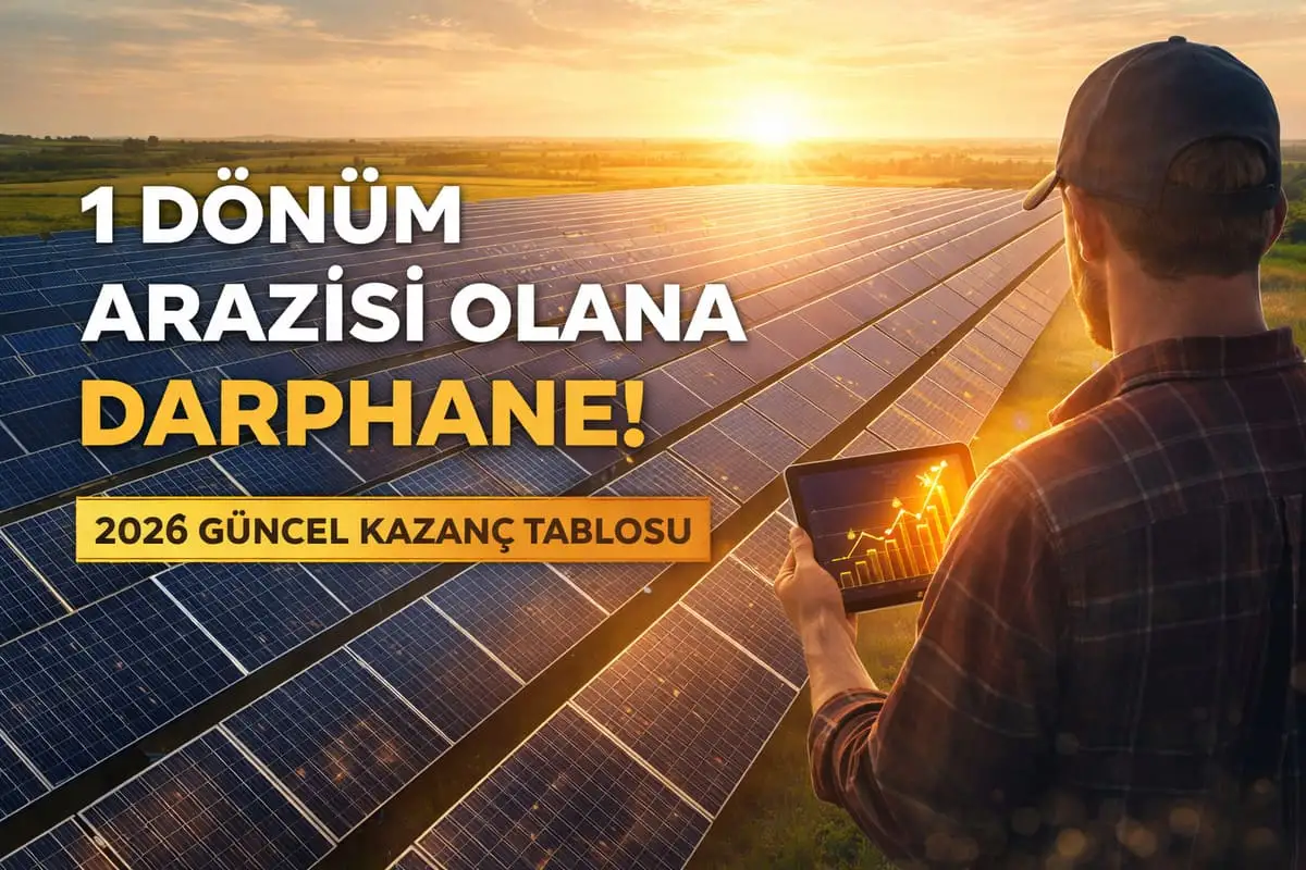 Güneş Paneli ile Elektrik Üretimi: 1 Dönüm Arazi Size Ne Kadar Kazandırır? 2026 Maliyet Analizi!