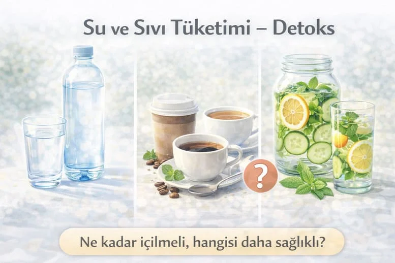 Günlük Su Tüketimi, Çay–Kahve ve Detoks Suları: Ne Kadar İçilmeli, Ne İşe Yarıyor?