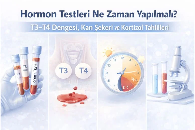 Hormon Testleri Ne Zaman Yapılmalı? T3–T4 Dengesi, Kan Şekeri ve Kortizol Tahlilleri