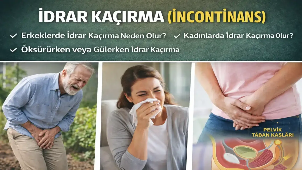 İdrar Kaçırma Türleri: Sıkışma Tipi, Stres Tipi ve Pelvik Taban Zayıflığı