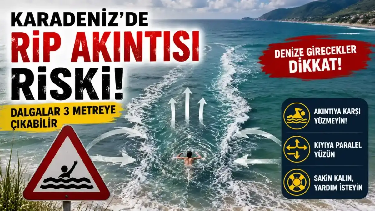 Karadeniz’de Rip Akıntısı Riski: Dalgalar 3 Metreye Çıkabilir, Ne Yapılmalı?