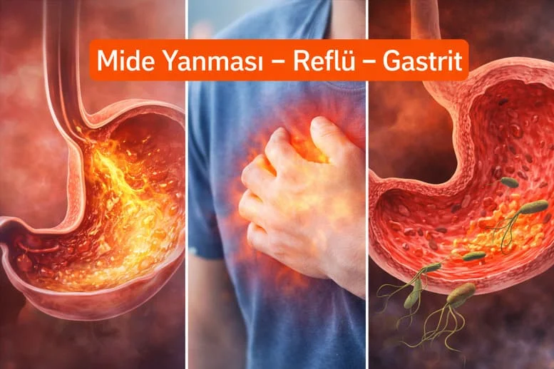 Mide Yanması, Reflü ve Gastrit: Belirtiler, Tetikleyiciler ve Tedavi