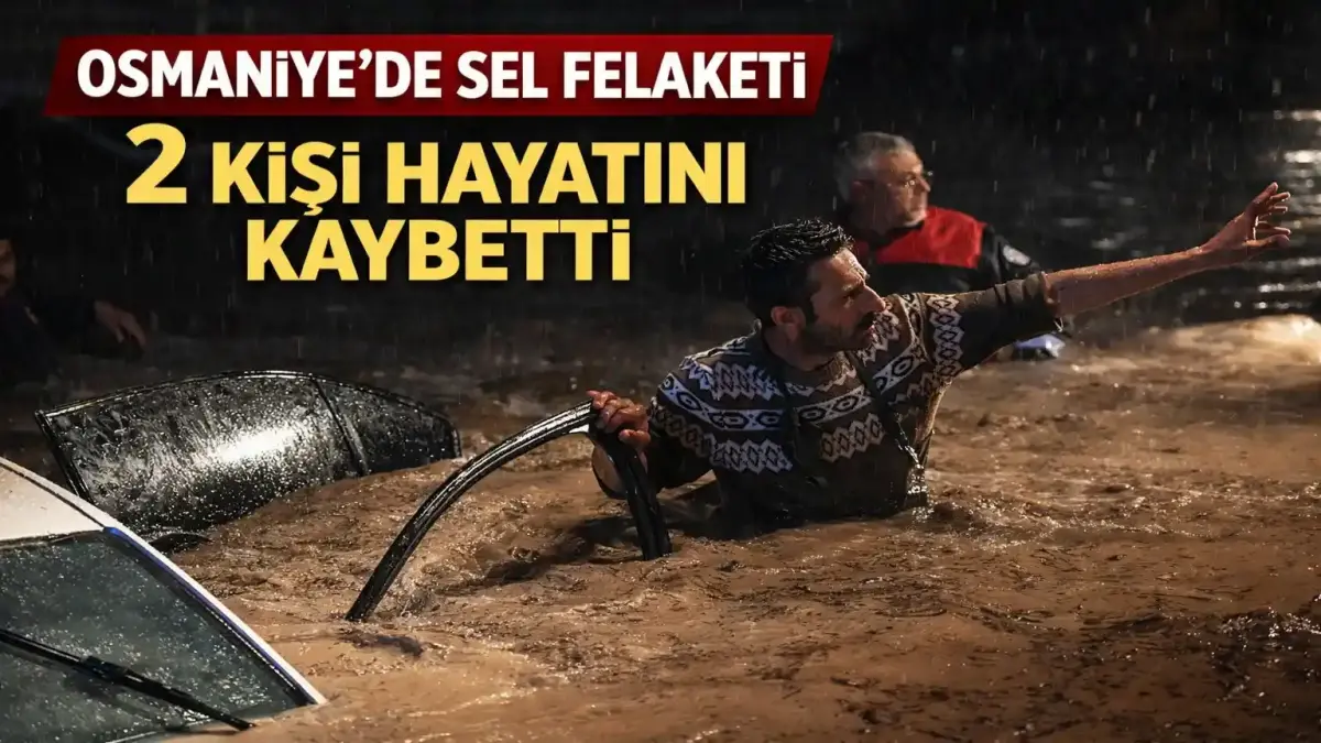 Osmaniye’de Sağanak Sele Dönüştü: Araçta Mahsur Kalan 2 Kişi Hayatını Kaybetti