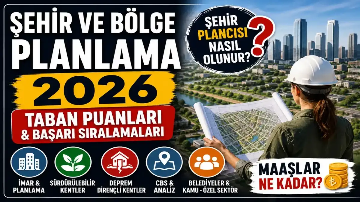 Şehir Ve Bölge Planlama 2026 Taban Puanları Ve Başarı Sıralamaları: Şehir Plancısı Ne İş Yapar, Maaşları Ne Kadar?