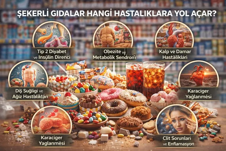 Şekerli Gıdalar Hangi Hastalıklara Yol Açar? Metabolizmadan Kalbe Etkileri