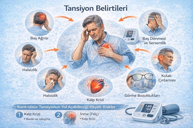 Tansiyon Belirtileri: Sessiz Seyreden Hipertansiyonun Vücutta Yarattığı Etkiler