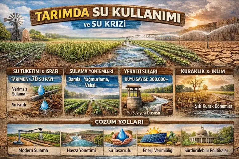 Tarımda Su Kullanımı: Sulama, Kuraklık, Su Krizi ve Geleceğin Tarımı