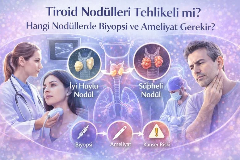 Tiroid Nodülleri Tehlikeli mi? Hangi Nodüllerde Biyopsi ve Ameliyat Gerekir?