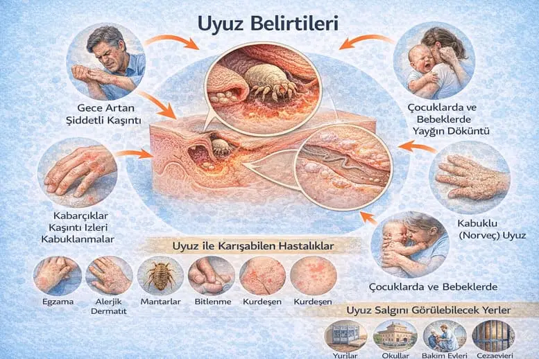 Uyuz Belirtileri Nelerdir? Çocuklardan Yaşlılara Klinik Seyir