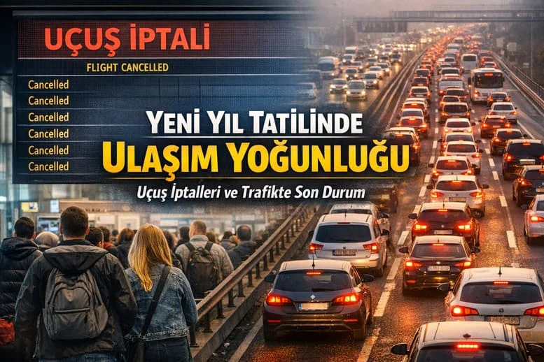 Yeni Yıl Tatilinde Ulaşım Yoğunluğu: Uçuş İptalleri ve Trafikte Son Durum